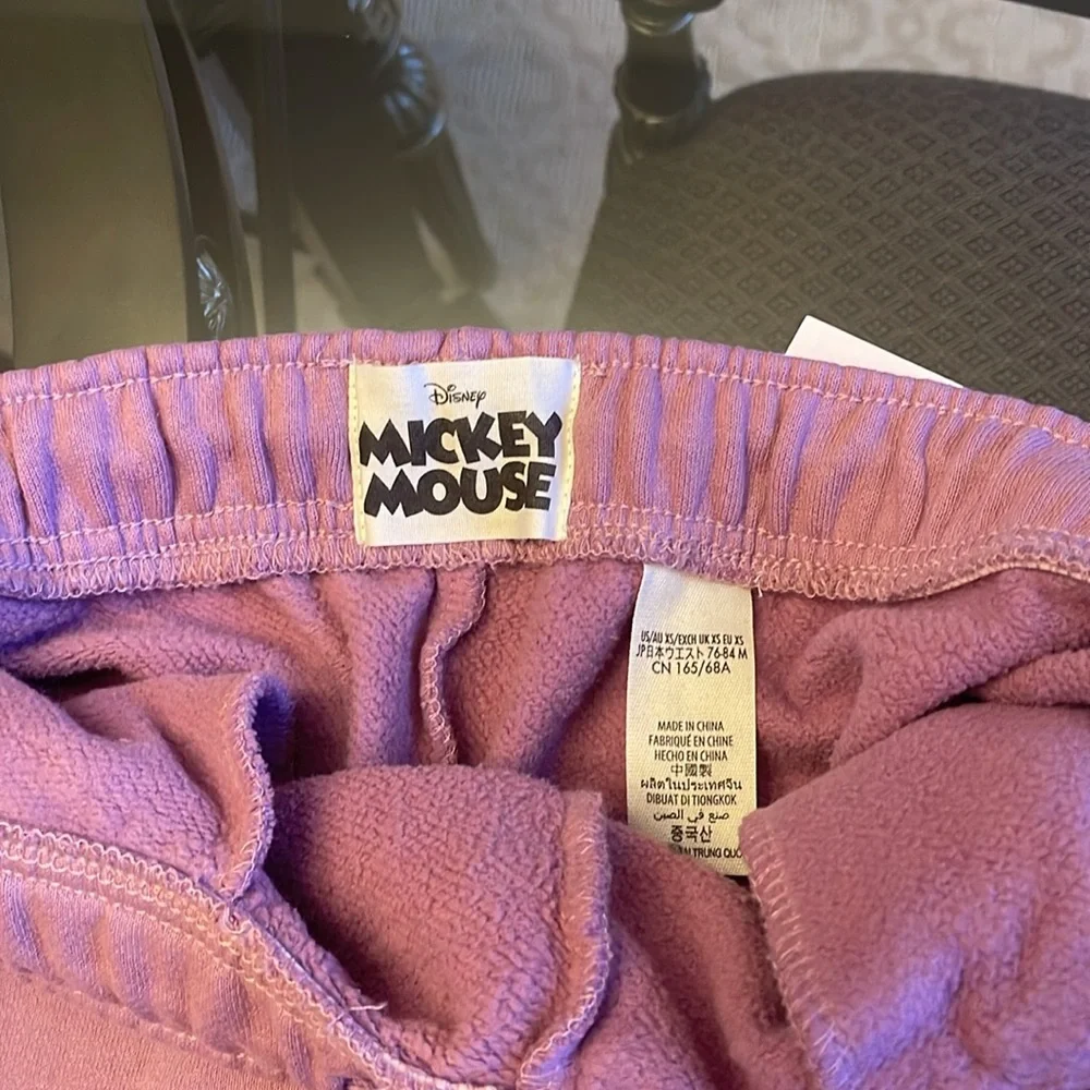 NWT DISNEY MICKEY MOUSE GENUINE MOUSEWEAR SWEATPANTS ADULTS/MEN SM PLUM - Picture 10 of 13